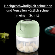 USB Rechargeable Electric Grinder - Stainless Steel Portable Vegetable - Green
